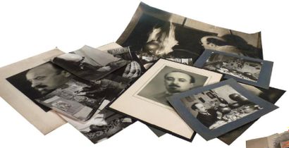 null Lot de photographies en noir et blanc de différents formats signées GL Manuel,...