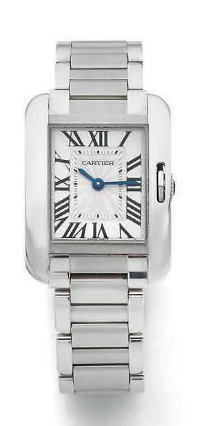 CARTIER Tank Anglaise
Réf. 3485
No. 320454TX Montre bracelet de dame en acier
Boîtier...