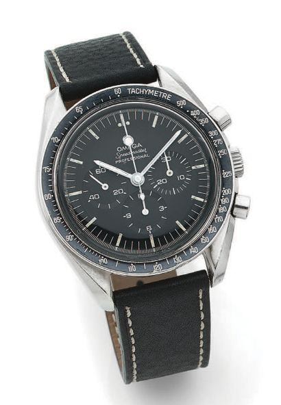 OMEGA Speedmaster Professional Réf. 145 022 69 ST Montre bracelet en acier avec chronographe...