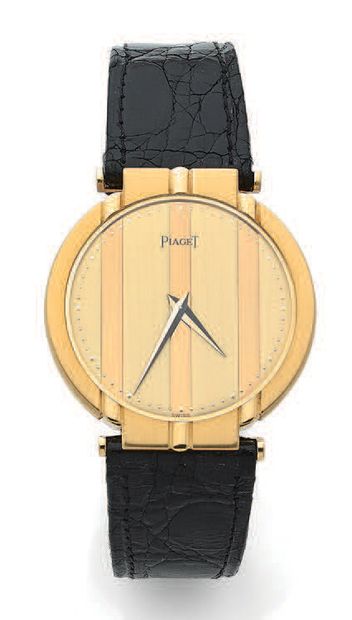 PIAGET Polo
Réf. 7673
No. 423999
Montre bracelet mid size en or jaune 18k (750)
Boîtier...