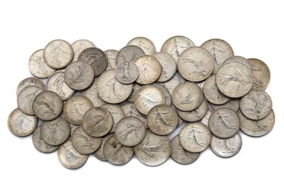 60 pièces en argent 60 pièces en argent :

-4 pièces - 10 francs

-1 pièce - 50 francs...