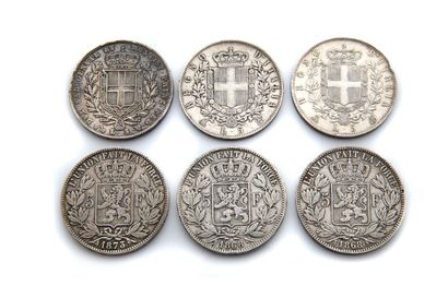 60 pièces en argent 60 pièces en argent :

-4 pièces - 10 francs

-1 pièce - 50 francs...