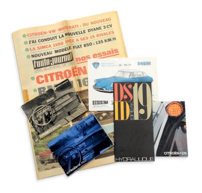 CITROËN DS Lot de 6 documents, catalogues et notices d'utilisation