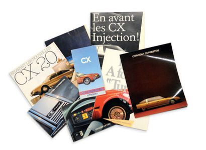 CITROËN CX Lot de 8 documents, catalogues et notices d'utilisation