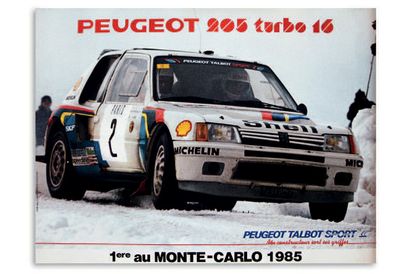 PEUGEOT 205 TURBO 16 
Lot of 6 posters
Good condition
Dimensions : 4 in 80 x 60 cm,...