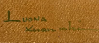 LUONG XUAN NHI (1913-2006) 
编织》，1941年

丝绸上的水墨和色彩，左下角有签名和日期，右下角有签名和字样

65,5 x 40,5...