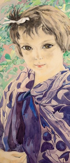 ALIX AYMÉ (1894-1989) 
女孩

纸上水彩画，右下角有签名

51.5 x 40.5 cm - 20 1/4 x 15 7/8 in.

纸...