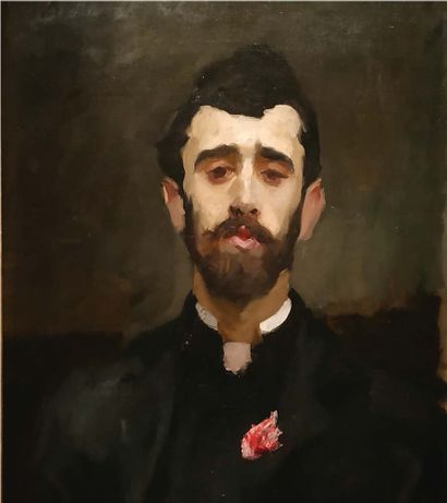 Paul-César HELLEU (1859-1927) Voilier blanc en régate
Huile sur toile
Signée en bas...