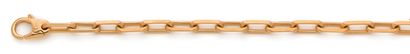 CARTIER «SANTOS»
Ensemble collier et bracelet
Or 18k (750)
Signés, numérotés
L. collier...