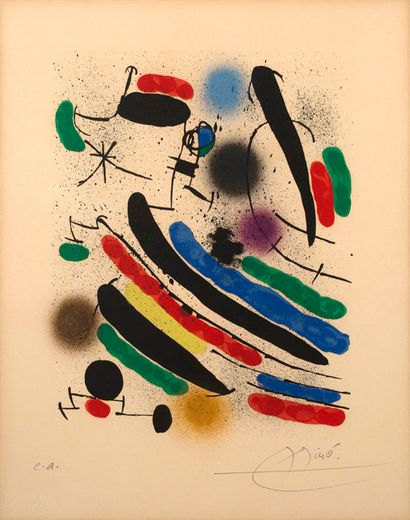 JOAN MIRO (1893-1983) 
Miro Lithographe I. 1972 

Planche supplémentaire accompagnant...