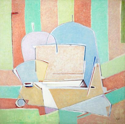GEER VAN VELDE (1898-1977) 
Composition, c. 1961 

Huile sur toile, signée des initiales...