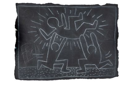 Keith HARING (1958-1990) 
Subway drawing 

Craie sur papier 

Chalk on paper 

107...
