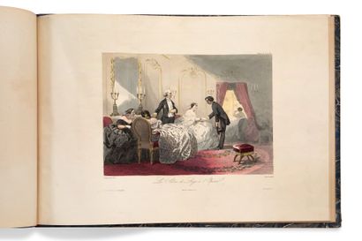null [FASHION].[第二帝国]。[COMPTE-CALIX François Claudius (1813-1880)]
Compte Calix的六幅表。彩色图片。Bonne...