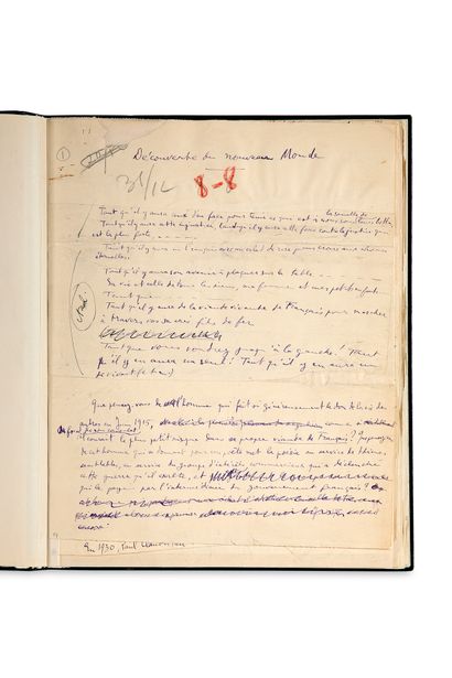 ARAGON Louis (1897-1982) Ici Critique, manuscrit autographe signé 1930. In-4, pleine...