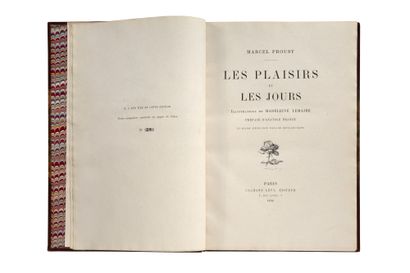 PROUST MARCEL (1877-1922) 
Les plaisirs et les jours, illustrations de Madeleine...
