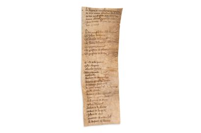 GUERRE DE CENT ANS Pièce manuscrite, Laval-Guyon...