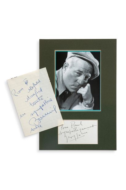 null 
PHOTOGRAPHS 

4 mounted photographs with autographs.

Louis-Ferdinand Céline,...