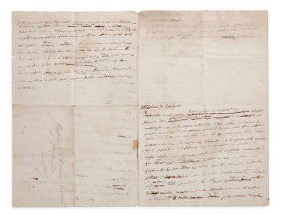 Napoléon Ier (1769-1821) 
autograph manuscript, III. Sisteme de bascule; 3 and a...