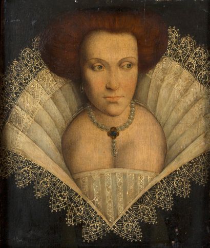 ÉCOLE FRANÇAISE, VERS 1580 
Portrait of a Lady 

Oil on panel, 

12 3/16 x 10 5/8...