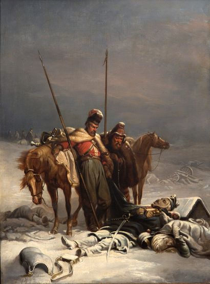 HENRI FÉLIX EMMANUEL PHILIPPOTEAUX PARIS, 1815 - 1884 
Campagnes de Russie et d'Algérie

Paire...