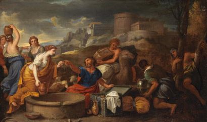 NICOLAS LOIR PARIS, 1624 - 1679 
The worship of the Golden Calf 

Oil on canvas,...