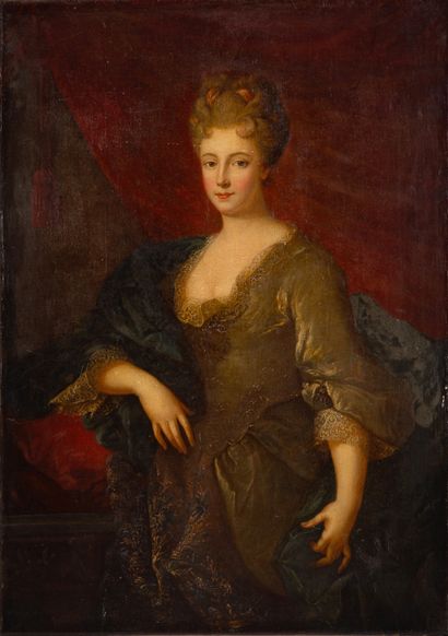 ÉCOLE FRANÇAISE, VERS 1720 ENTOURAGE DE NICOLAS DE LARGILLIÈRE 
Portrait of a lady...