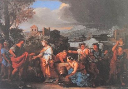 NICOLAS LOIR PARIS, 1624 - 1679 La vénération du Veau d'or Huile sur toile 85,6 x...