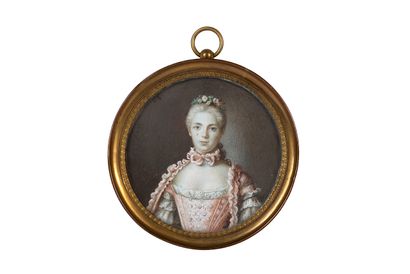D'APRÈS JEAN-MARC NATTIER (1685-1766) 
Portrait of Marie Adélaïde de France, miniature...