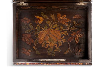 null IMPORTANT CASE with rich engraved mother-of-pearl marquetry decoration on a...