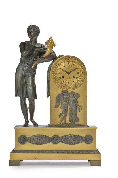 null HANGING BOLLARD with the "Silence of Harpocrates" in chased gilt bronze and...
