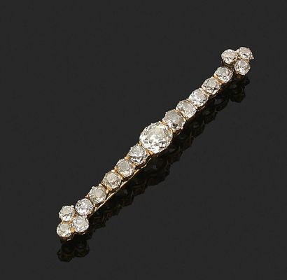 null 
BROCHE « BARRETTE »



Diamants taille ancienne, or 14k (585)



L. : 5.3 cm...
