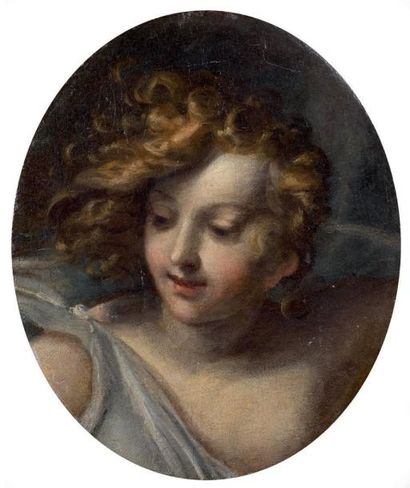 Ecole milanaise vers 1640, suiveur de Giulio Cesare PROCACCINI Jeune femme en buste...