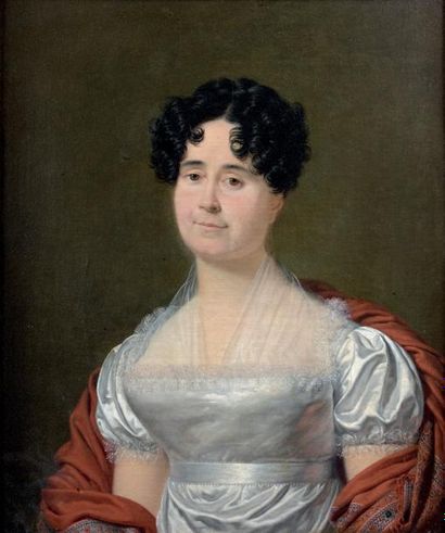 Adèle de ROMANEE, dite de ROMANY (?) Portrait de Madame Michelot - Garnier Toile,...
