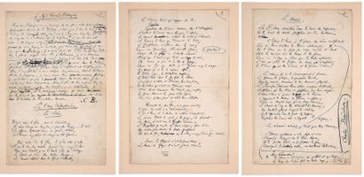 BAUDELAIRE Charles (1821-1867) Autograph letter signed to Fernand DESNOYERS followed...