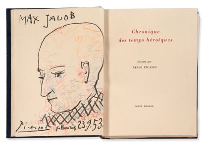 JACOB MAX (1876-1944) - PICASSO PABLO (1881-1973) Chronique des temps héroïques.
特别为出版商在Japon上印刷的特殊和独特的副本。
巴黎，Louis...