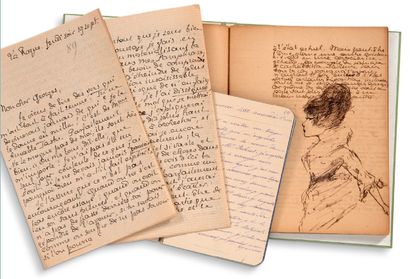 LOUYS Pierre (1870-1925) Lettre et manuscrit autographes.
Lettre autographe signée...