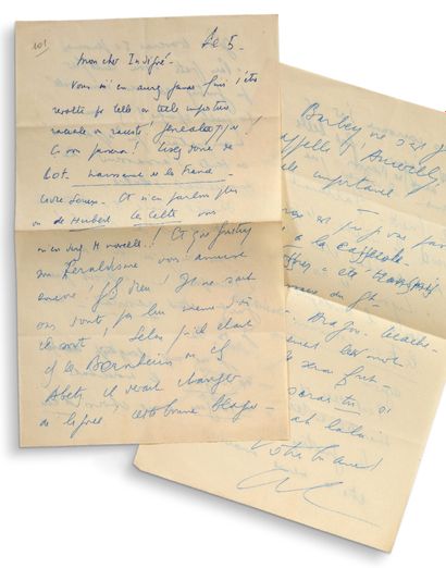 CELINE LOUIS-FERDINAND (1894-1961) Autograph letter signed to Charles DESHAYES [Copenhagen...