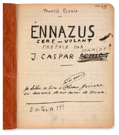 PICABIA Francis (1879-1953) Ennazus, manuscrit autographe signé, 13 septembre 1946.
Cahier...