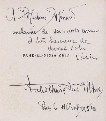 Fahr El Nissa ZEID (1901-1991) Les solitaires, 1953 Huile et encre sur papier, titrée,...