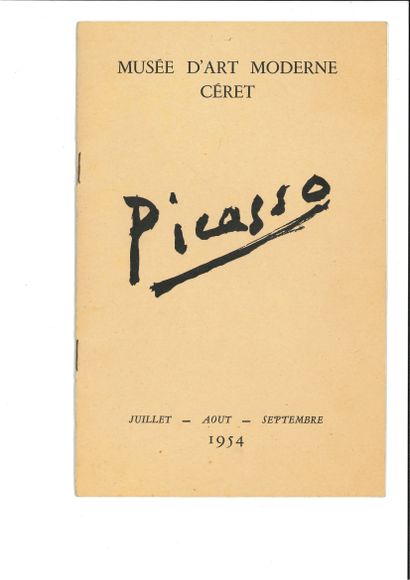 PICASSO Pablo (1881-1973). SIGNATURE autographe «Picasso» sur le catalogue Exposition...