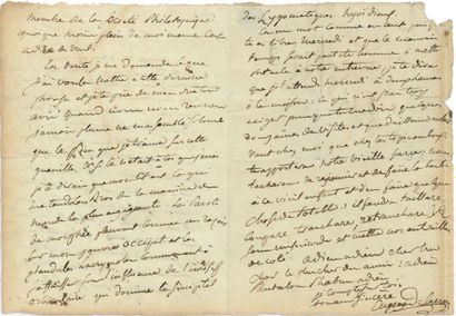 DELACROIX Eugène (1798-1863). L.A.S. "Eugène Delacroix", [31 October 1815], to Achille...