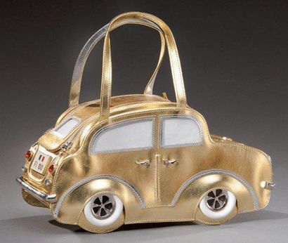 BRACCIALINI, Firenze Sac en cuir doré modèle «Il Taxi», collezione Primavera Estate...