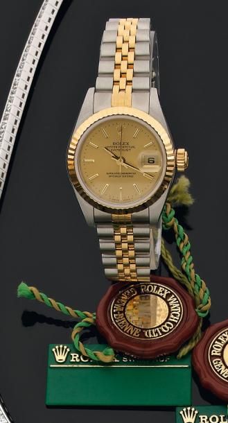 ROLEX "Oyster Perpetual DA TEJUST" Ref. 79173 Montre bracelet en or jaune et acier,...
