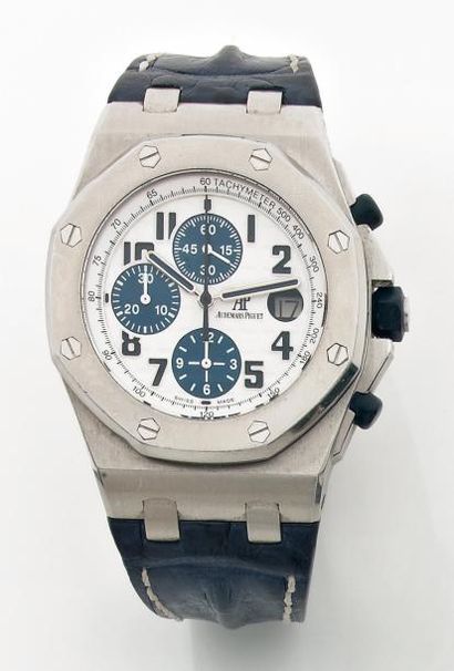 AUDEMARS PIGUET N° F62047 " Royal Oak offshore" Montre bracelet avec chronographe...