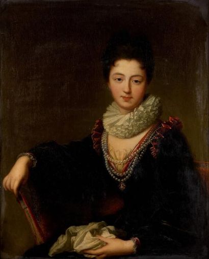 Attribué à Jean-Baptiste SANTERRE (1651-1717) Portrait présumé de madame Le Peletier...
