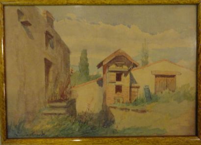GABORIT (XXeme siècle) Paysages Trois aquarelles, signées en bas à gauche ou à droite...
