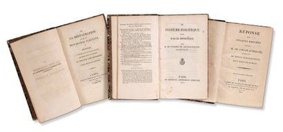 CHATEAUBRIAND François-René de (1768-1848). Recueil de pièces diverses, Paris 1812-1833;...
