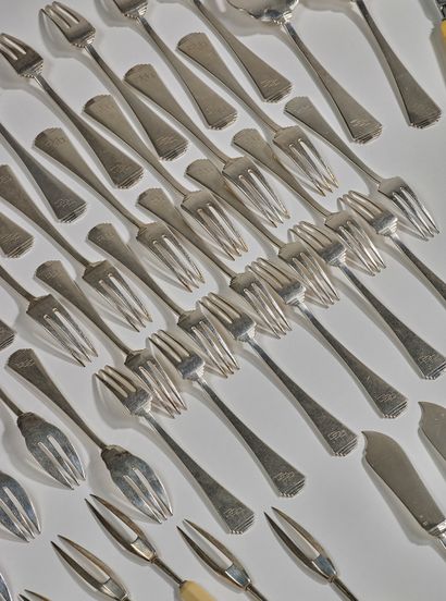 MAURICE DAURAT (1880-1969) 
~ Part of a flatware service including 170 pieces in...