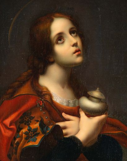 Attribué à Carlo DOLCI Florence, 1616 - 1686 
Sainte Madeleine

Huile sur toile 

74,5...