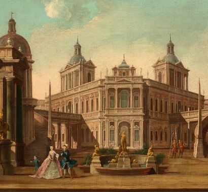 FRANCESCO BATTAGLIOLI MODÈNE, 1714 - VENISE, VERS 1796 
Vue d'une scène de l'opéra...